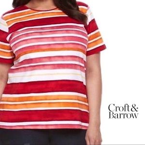 🆕 Croft & Barrow | Striped Summer Classic Tee